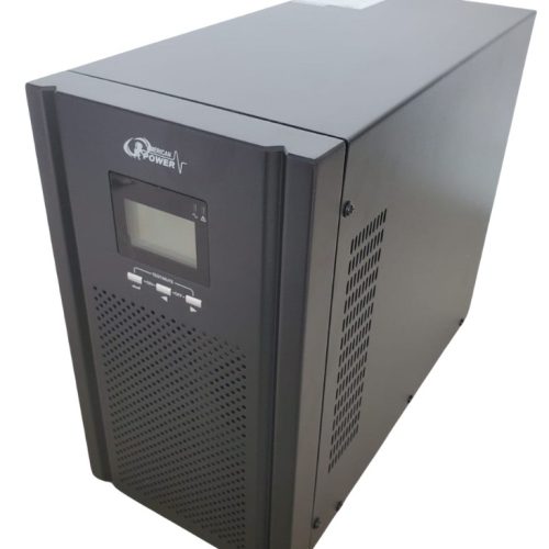 ups 3kva american power online atras 110V 8 salidas y bornera frente pantalla apagada